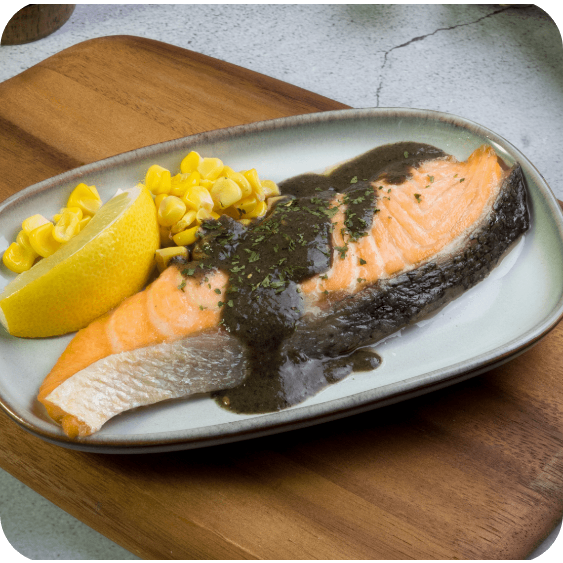 Black Sesame Pan-Seared Salmon