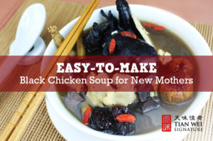 Black chicken soup for confinement