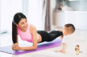 Mom Exercising at Home - Tian Wei Signature